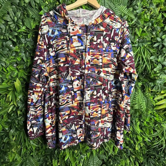 Eye Candy Tops Women 3XL Red Shirt Printed Graphic Hoodie Long Sleeve 0151 - Picture 9 of 9